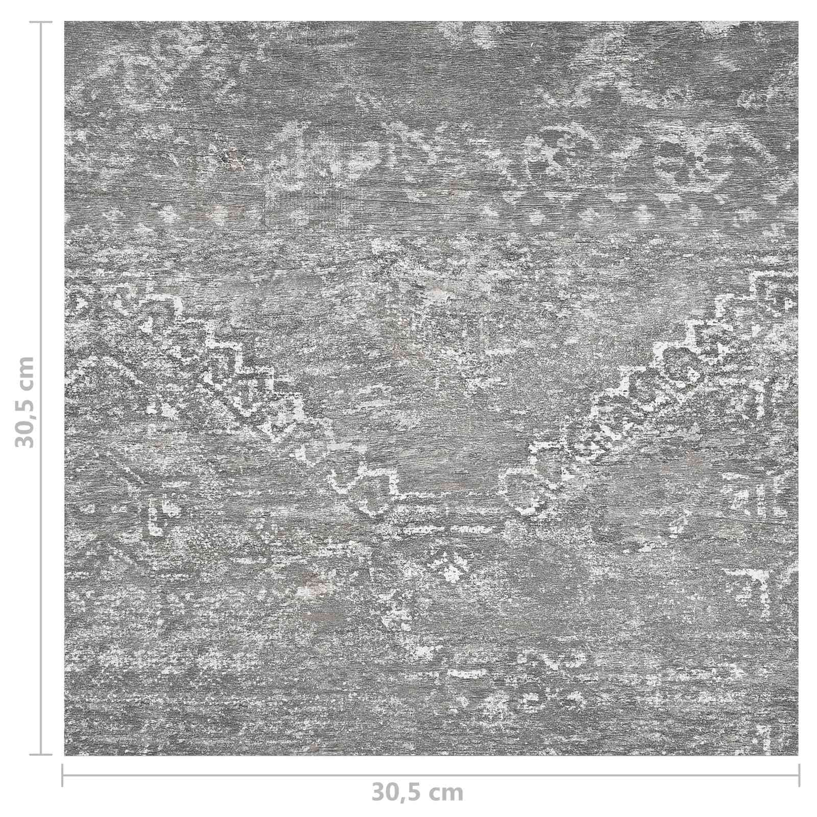 Lattialankut 55 Pcs Betoni Harmaa 5,11 M² Polyvinyylikloridi