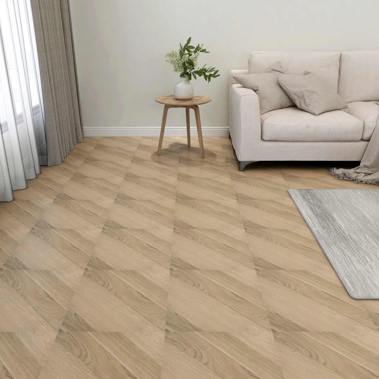 Lattialankut 55 Pcs Ruskea 5,11 M² Polyvinyylikloridi