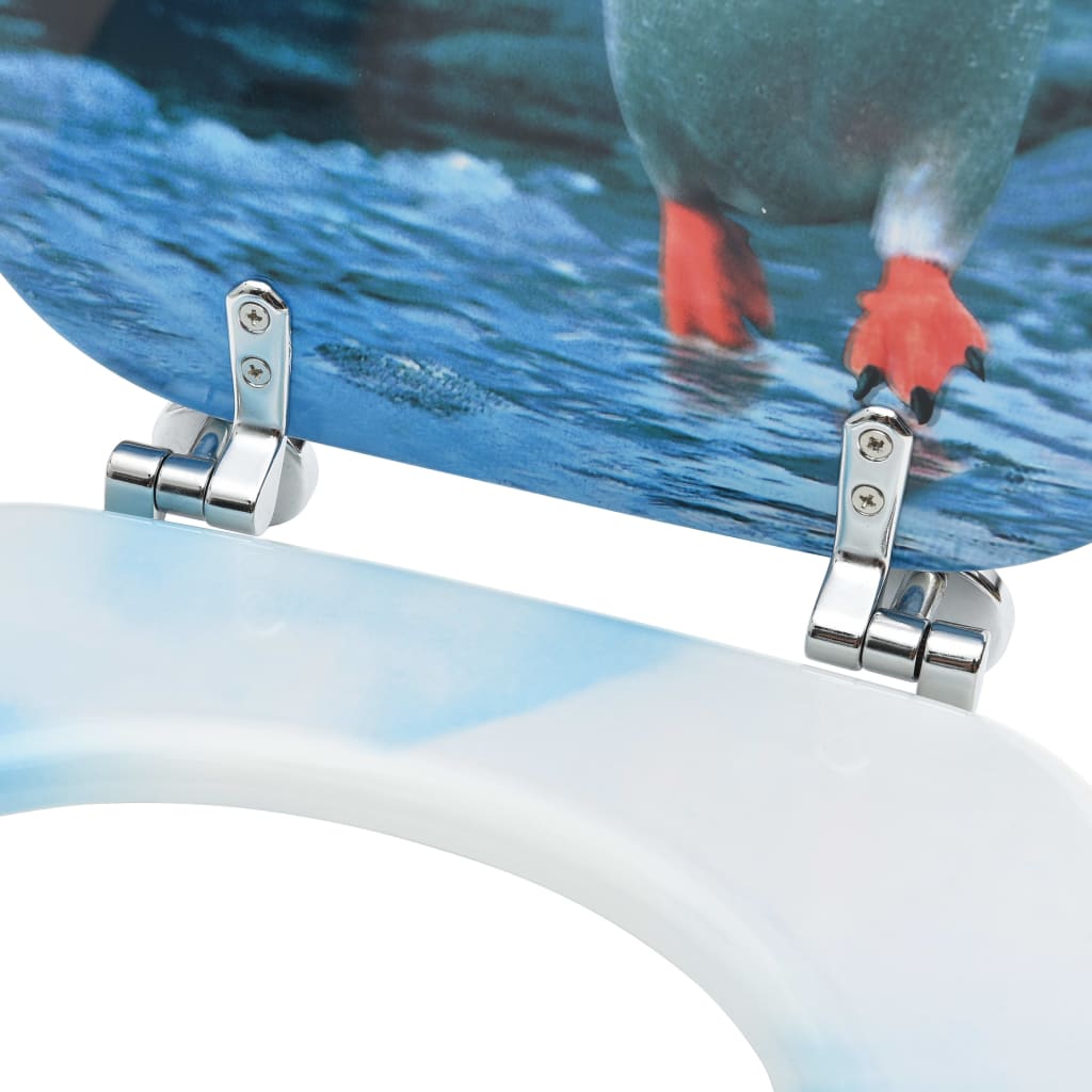 Wc-Istuimet Kansilla 2 Kpl Mdf Pingviinikuosi
