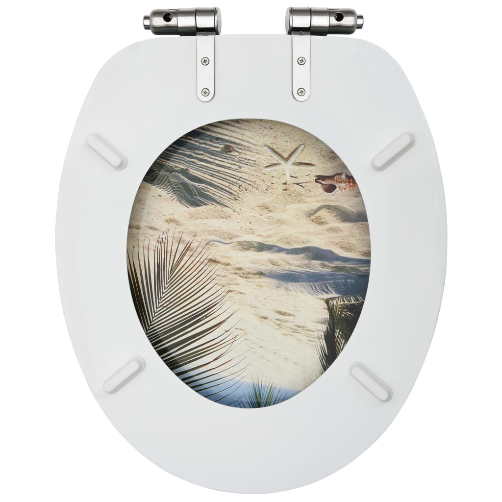 Wc-Istuimet Soft Close -Kansilla 2 Kpl Mdf Rantakuosi