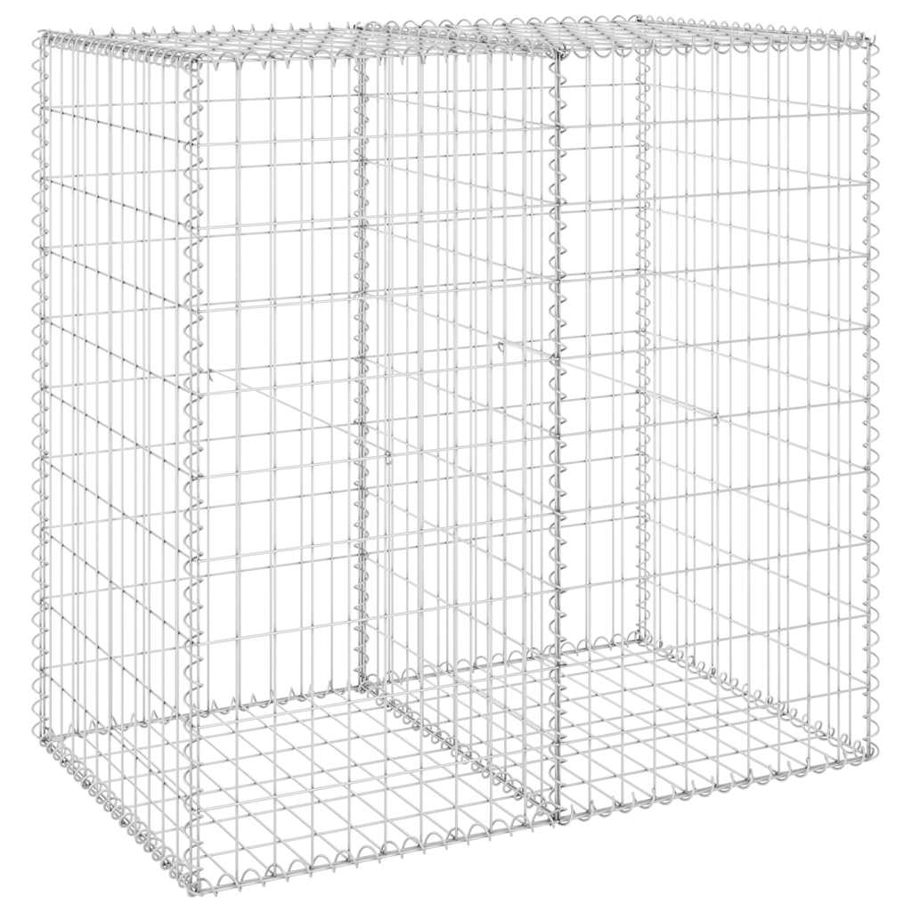 Gabion-Kivikori Kansilla Galvanoitu Teräs 100X60X100 Cm