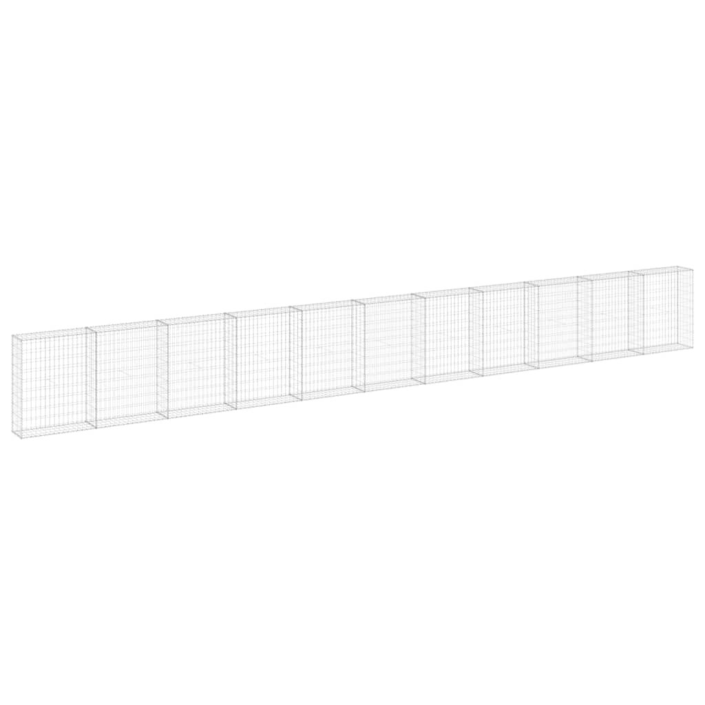 Gabion-Kivikori Kansilla Galvanoitu Teräs 900X30X100 Cm