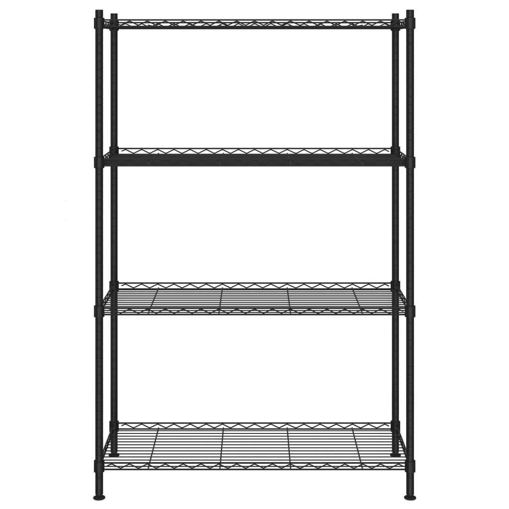 4-Kerroksinen Varastohylly 90X35X137 Cm Musta 200 Kg
