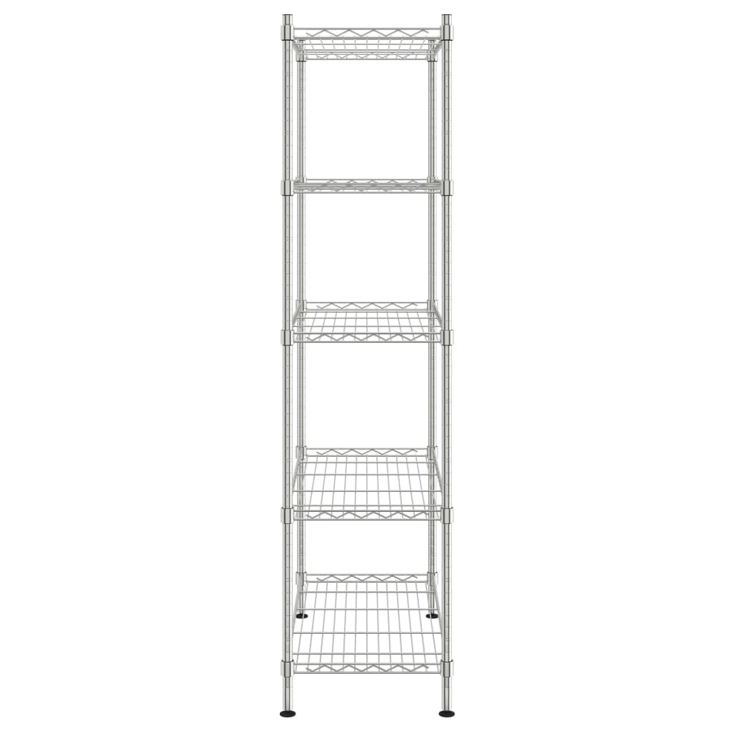 5-Kerroksinen Varastohylly 90X35X180 Cm Kromi 250 Kg