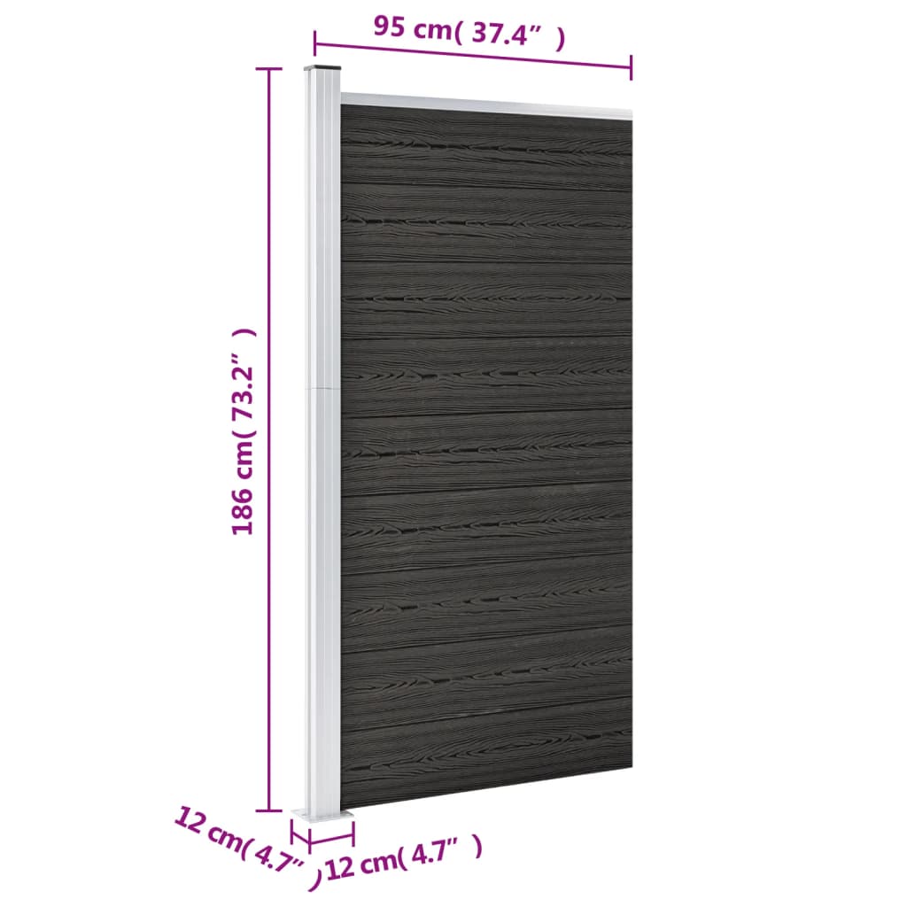Aitapaneeli Wpc 95X186 Cm Harmaa