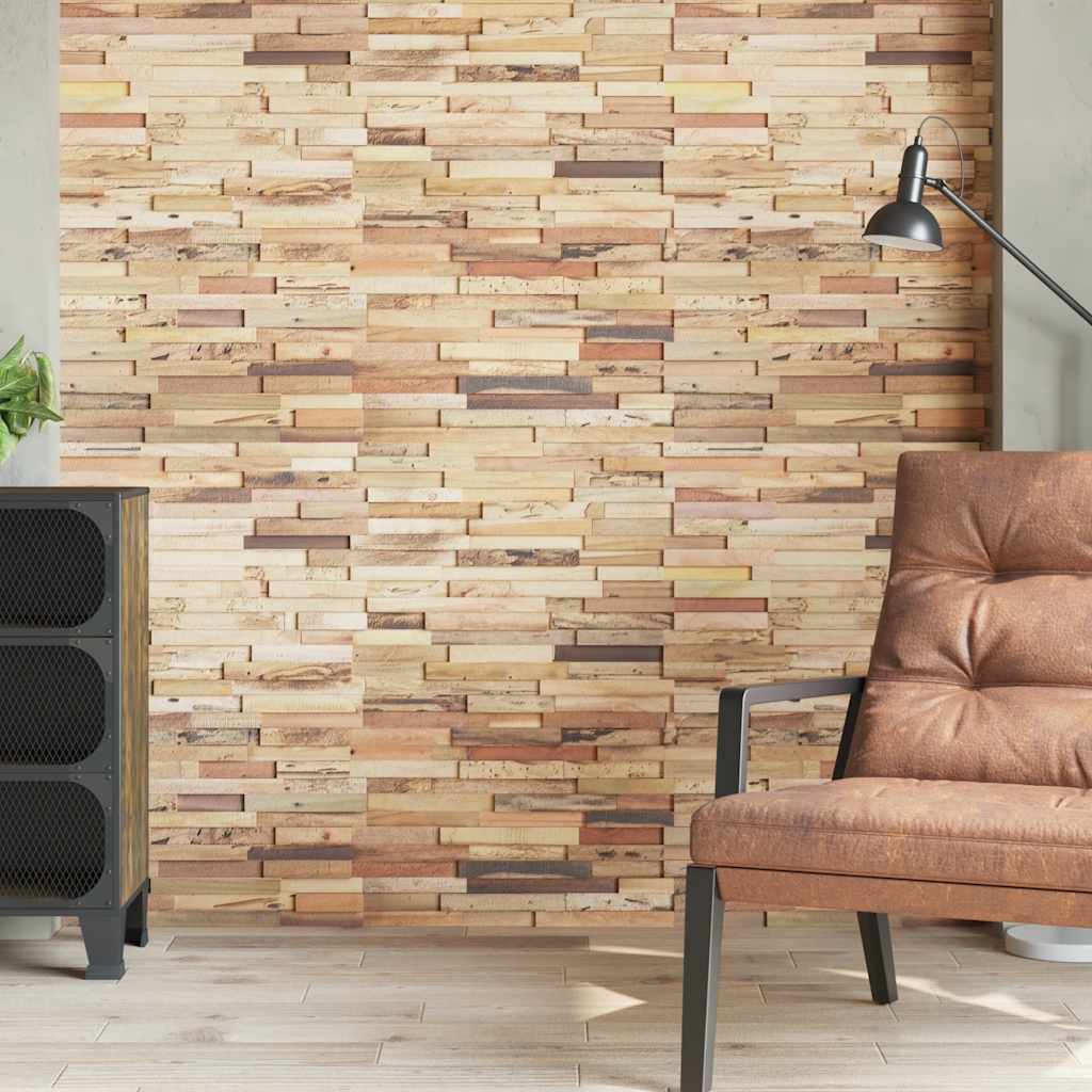Seinäpäällystepaneelit 10 Kpl 1,03 M² Kierrätetty Tiikkipuu