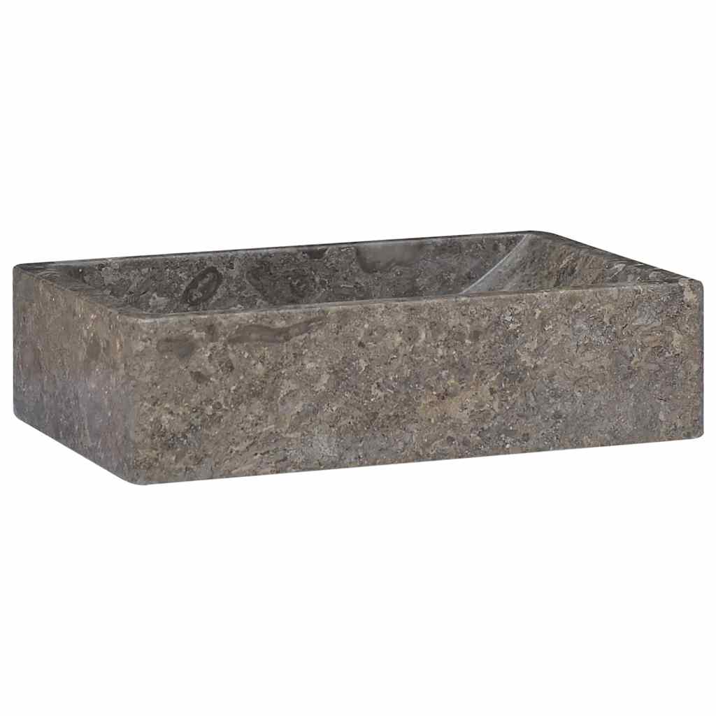 Pesuallas 45X30X12 Cm Marmori Korkeakiilto Harmaa