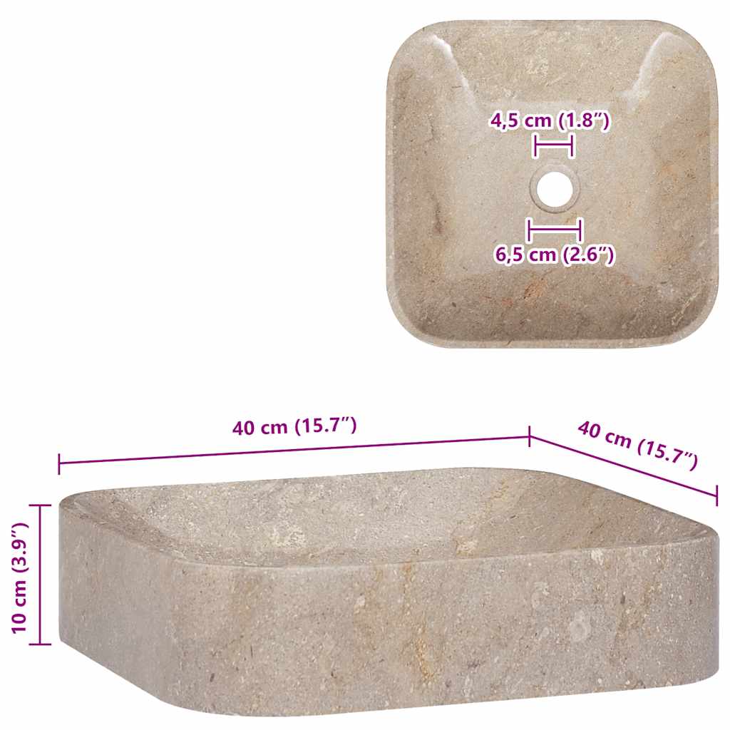 Pesuallas Harmaa 40X40X10 Cm Marmori