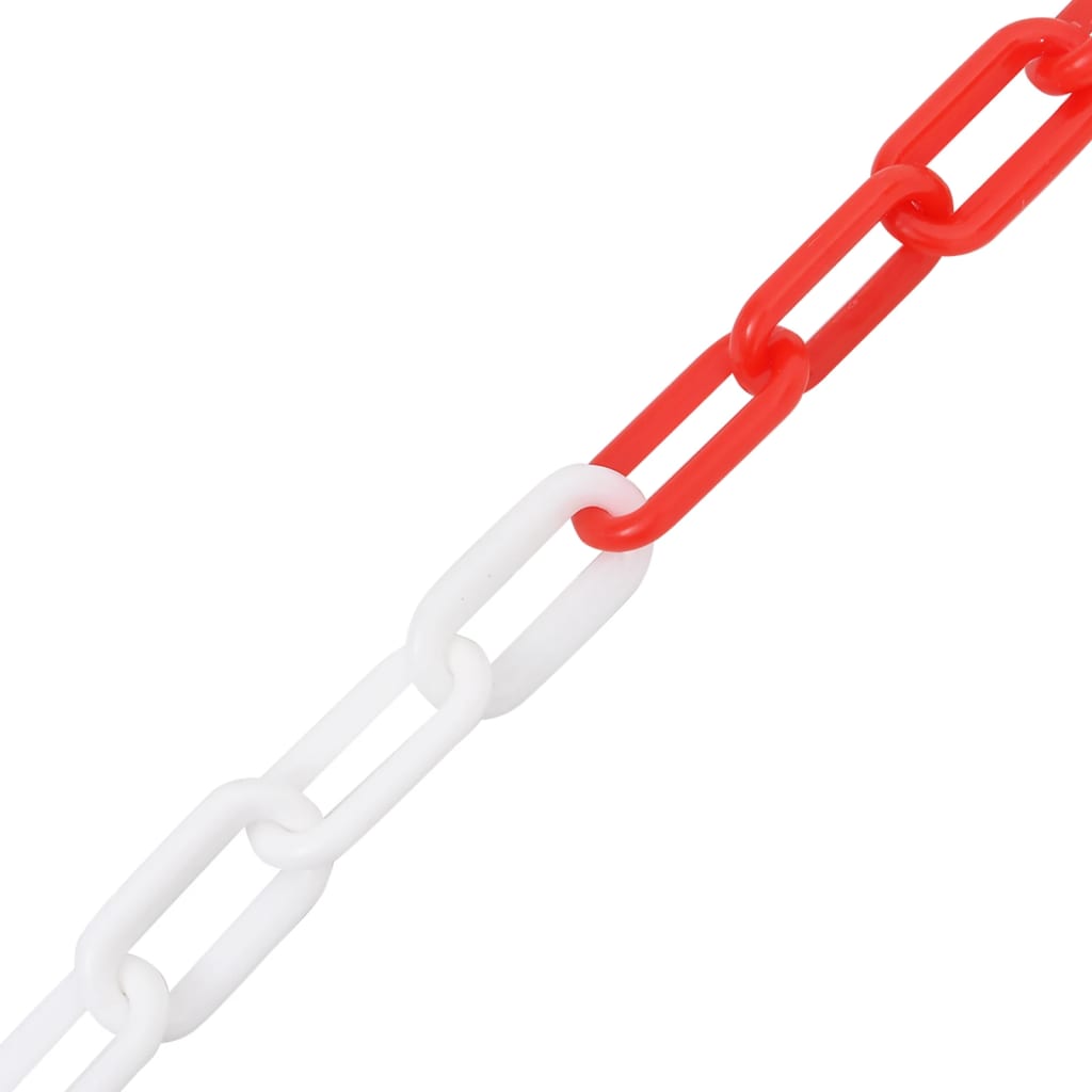 Varoitusketju Punainen Ja Valkoinen 30 M Ø4 Mm Muovi