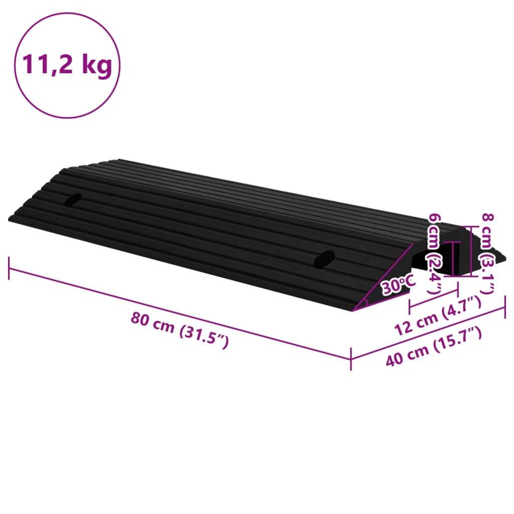 Kynnysramppi Silta 2 Kpl 80X40X8 Cm Kumi