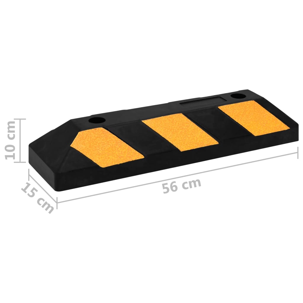 Heijastavat Pysäköintistopparit 2 Kpl 56X15X10 Cm Kumi