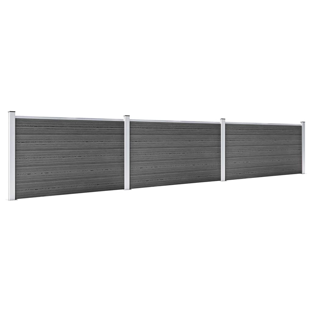 Aitapaneelisarja Wpc 526X105 Cm Musta