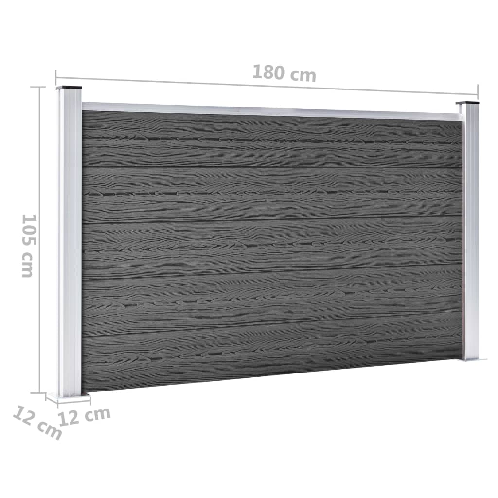 Aitapaneelisarja Wpc 526X105 Cm Musta