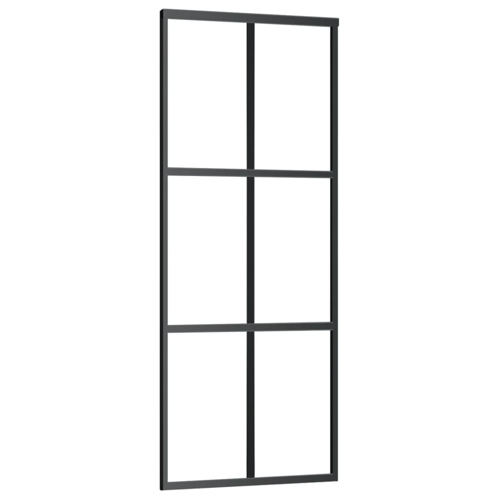 Liukuovi Esg-Lasi Ja Alumiini 76X205 Cm Musta