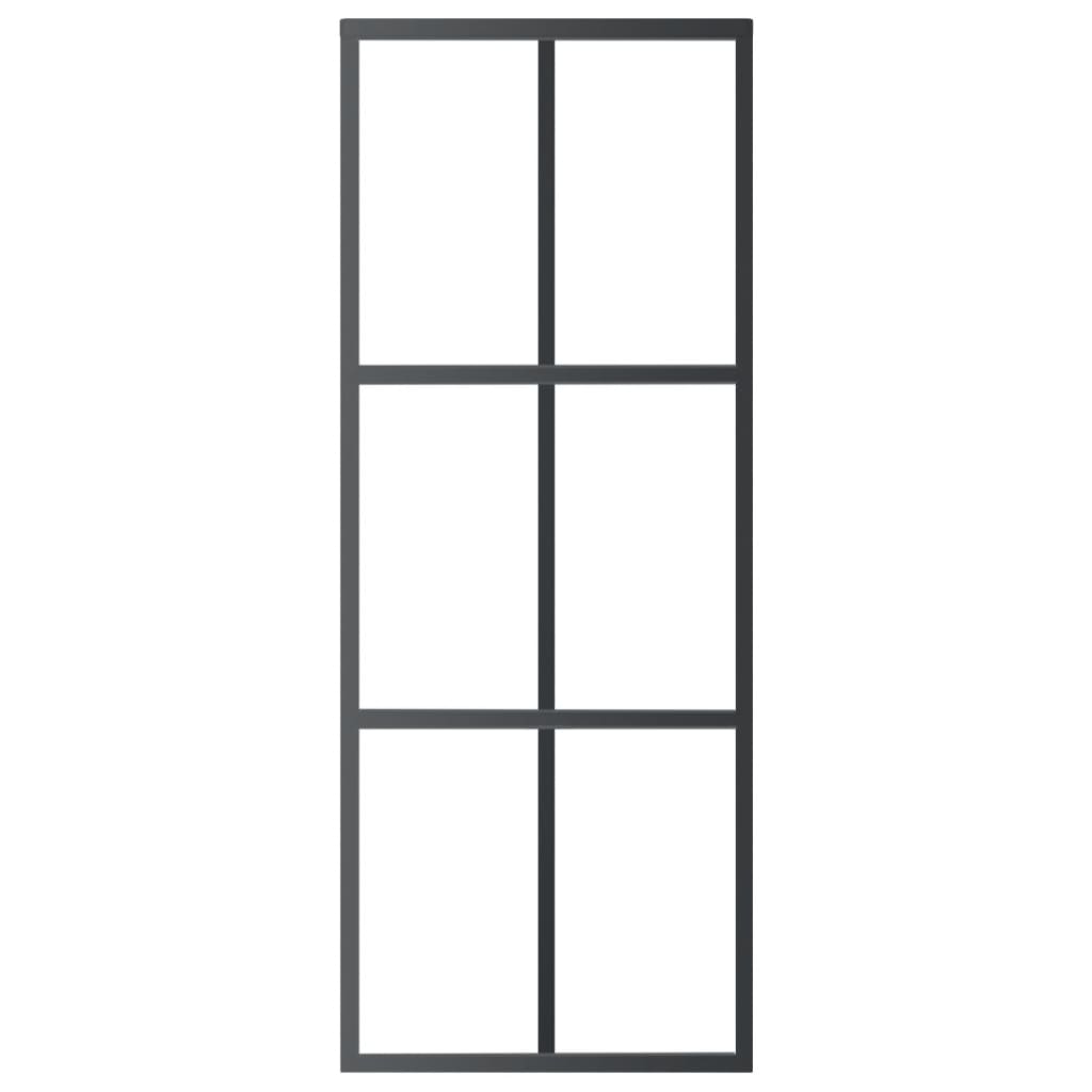 Liukuovi Esg-Lasi Ja Alumiini 76X205 Cm Musta