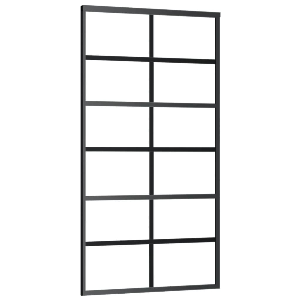 Liukuovi Esg-Lasi Ja Alumiini 102X205 Cm Musta