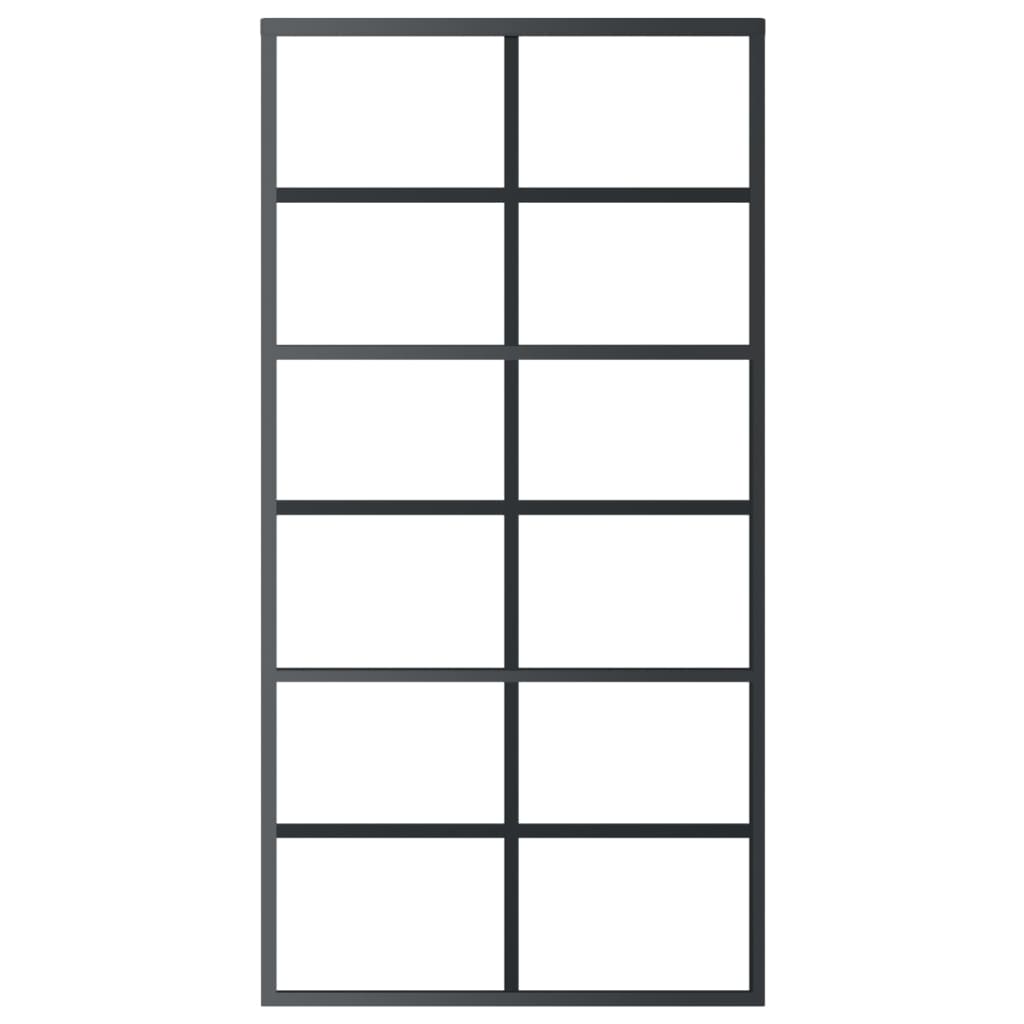 Liukuovi Esg-Lasi Ja Alumiini 102X205 Cm Musta