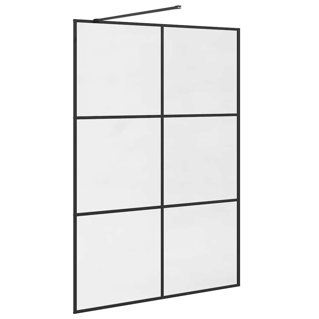 Walk-In Suihkun Seinäke Kirkas Esg-Lasi 140X195 Cm Musta