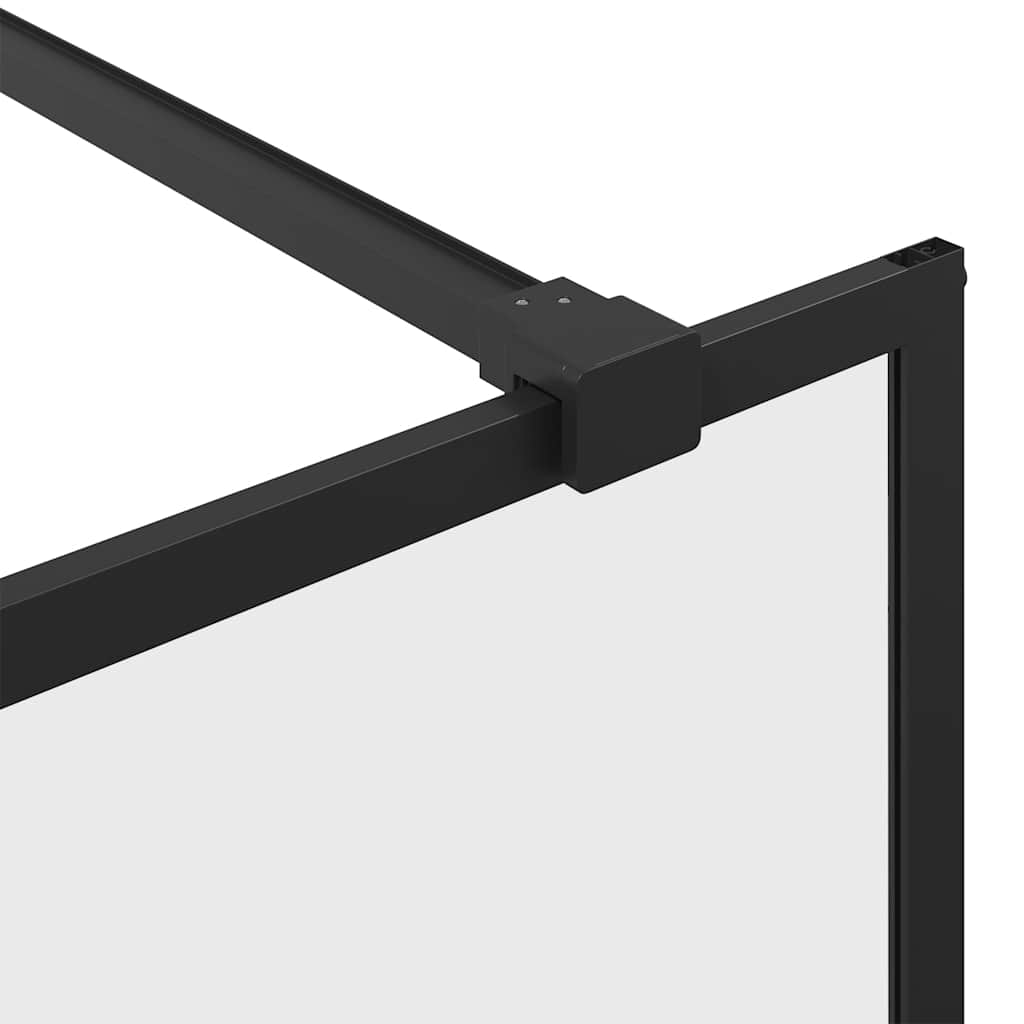 Walk-In Suihkun Seinäke Kirkas Esg-Lasi 80X195 Cm Musta