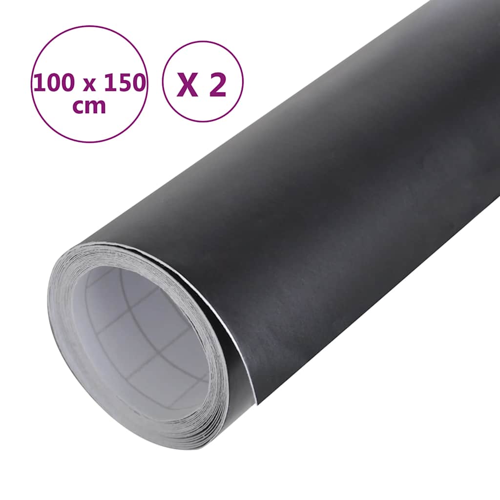 Auton Päällystekalvot 2 Kpl Mattamusta 100X150 Cm