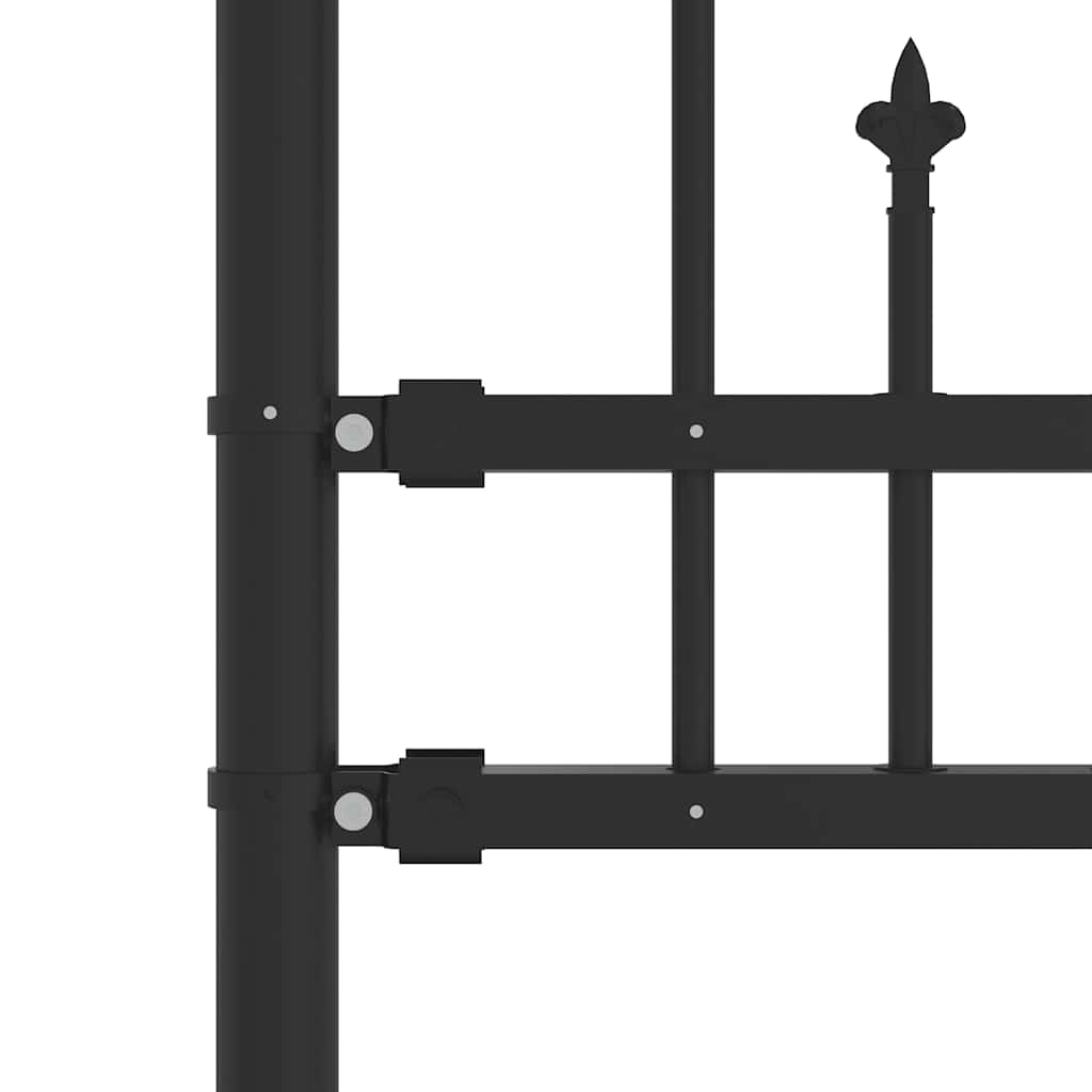 Puutarha-Aita Keihäskärkinen Musta 240X100 Cm Pulverimaalattu Teräs