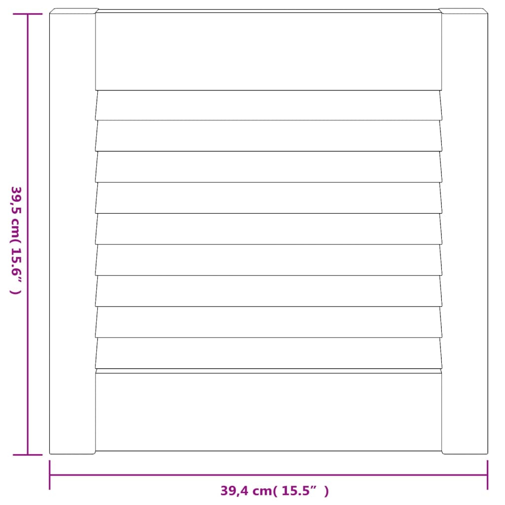 Kaapin Ovet Säleikkömuotoilu 4 Kpl 39,5X39,4 Cm Täysi Mänty