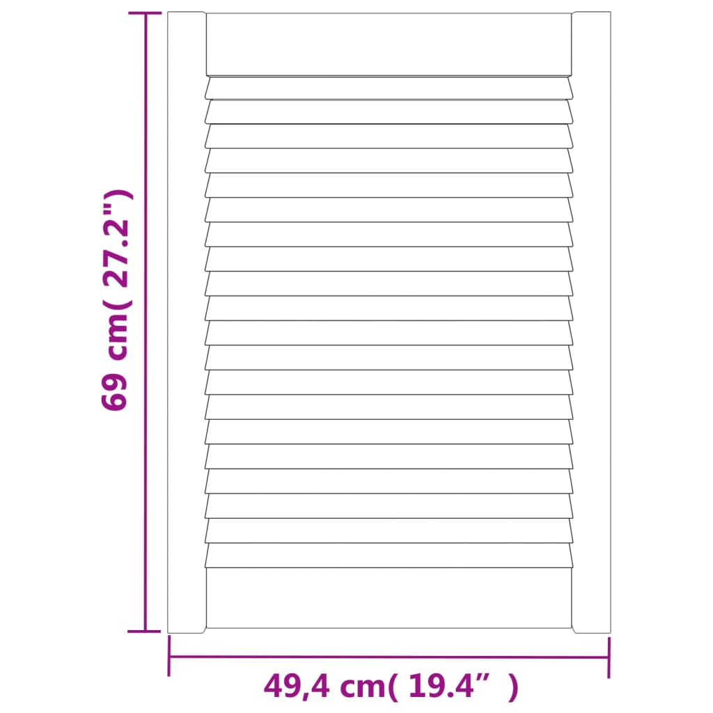 Kaapin Ovet Säleikkömuotoilu 4 Kpl 69X49,4 Cm Täysi Mänty