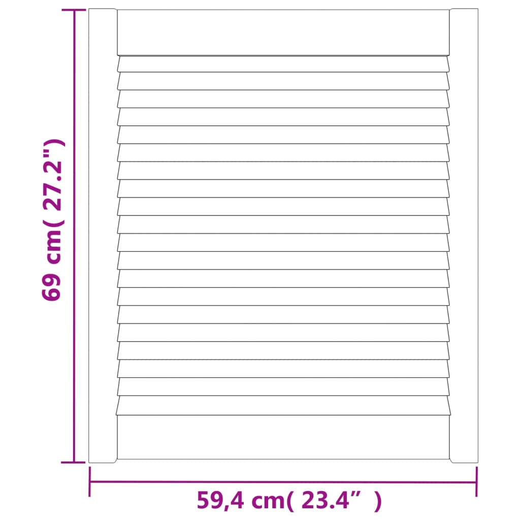 Kaapin Ovet Säleikkömuotoilu 4 Kpl 69X59,4 Cm Täysi Mänty
