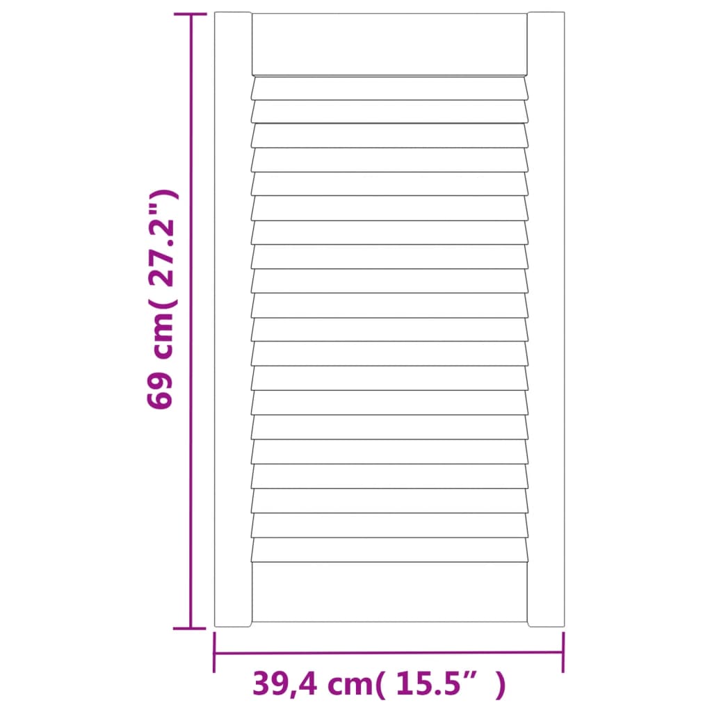 Kaapin Ovet Sälemuotoilu 4 Kpl Valk. 69X39,4 Cm Täysi Mänty