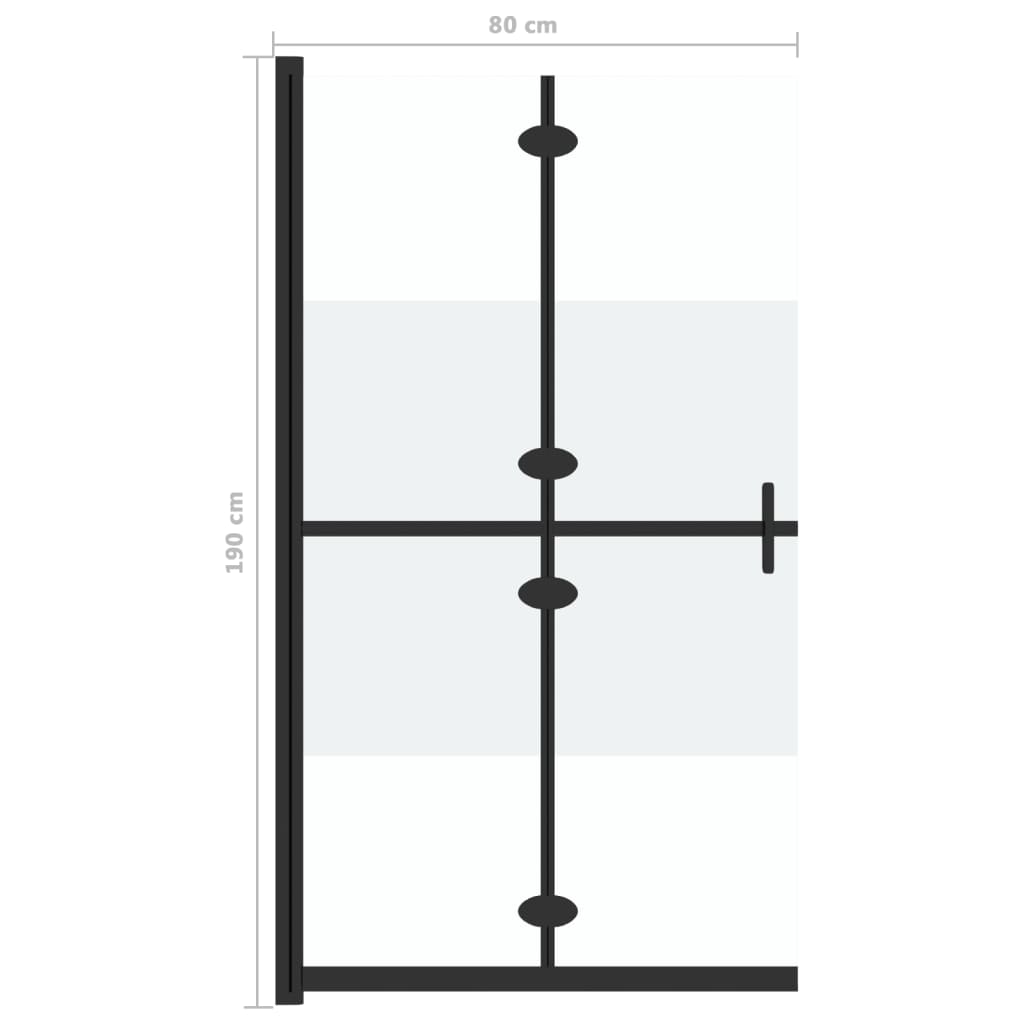 Walk-In Suihkuseinä Kokoontaittuva Esg 1/2 Huurrelasi 80X190 Cm