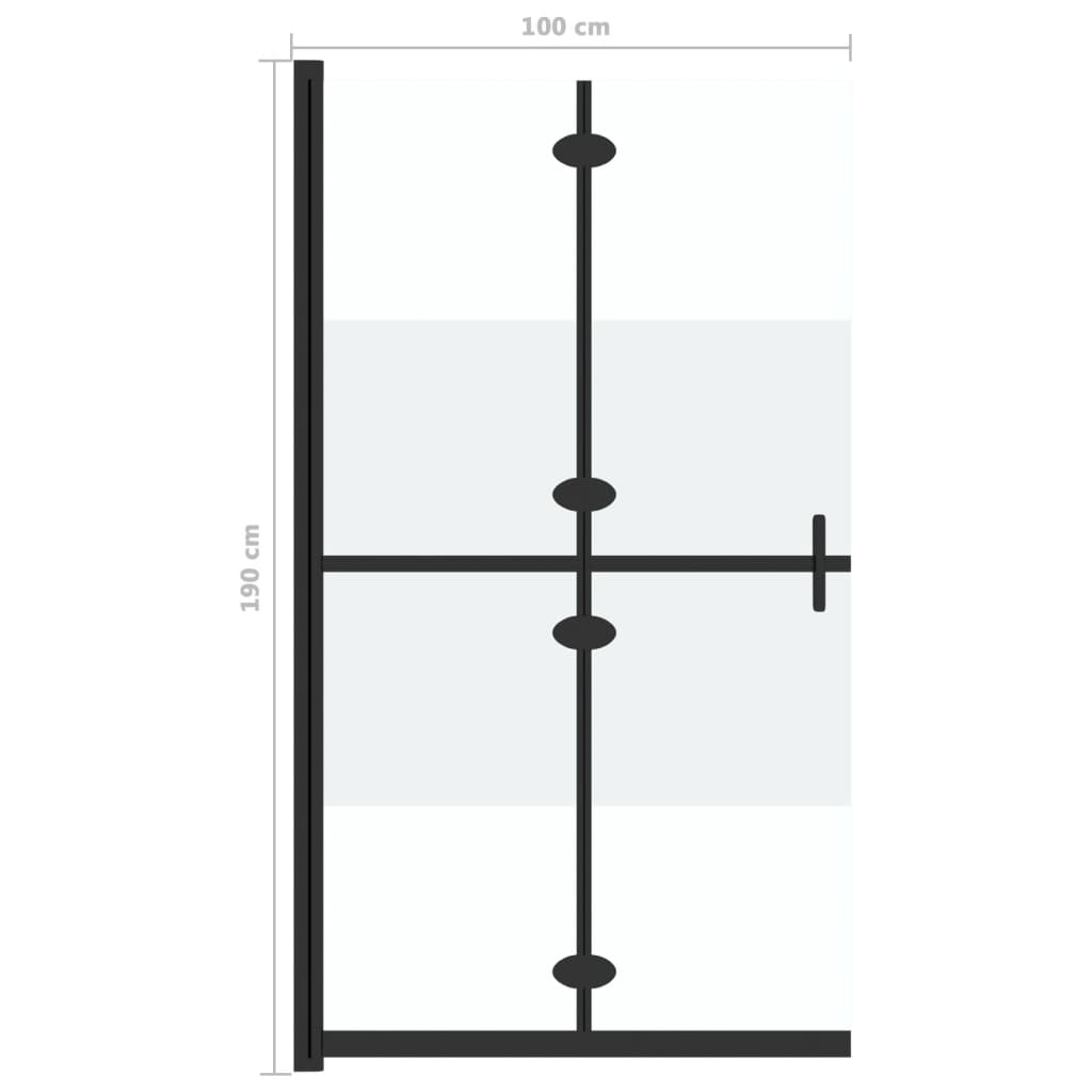 Walk-In Suihkuseinä Kokoontaittuva Esg 1/2 Huurrelasi 100X190Cm