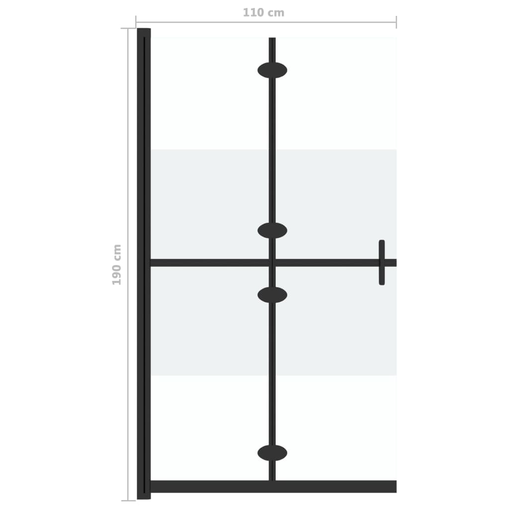 Walk-In Suihkuseinä Kokoontaittuva Esg 1/2 Huurrelasi 110X190Cm