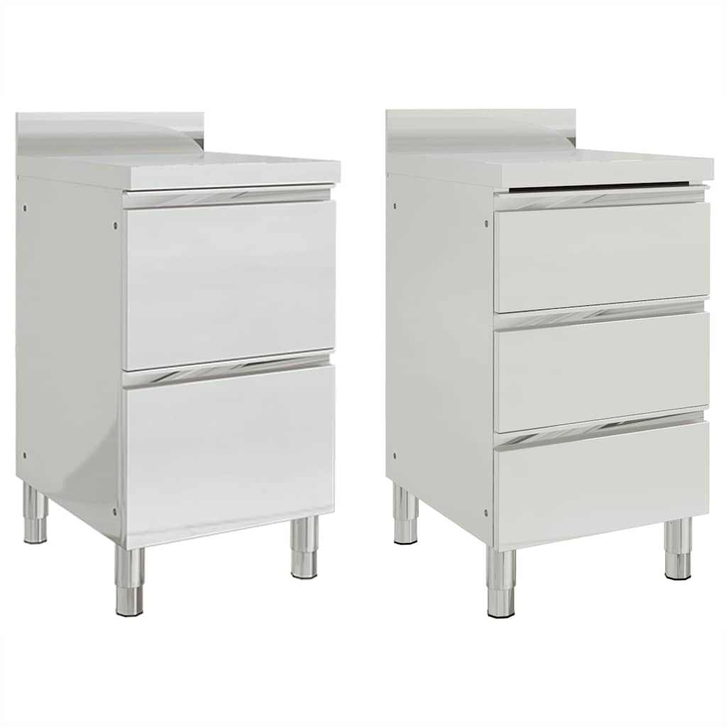 Keittiön Kaapit 2 Kpl 50X60X96 Cm Ruostumaton Teräs