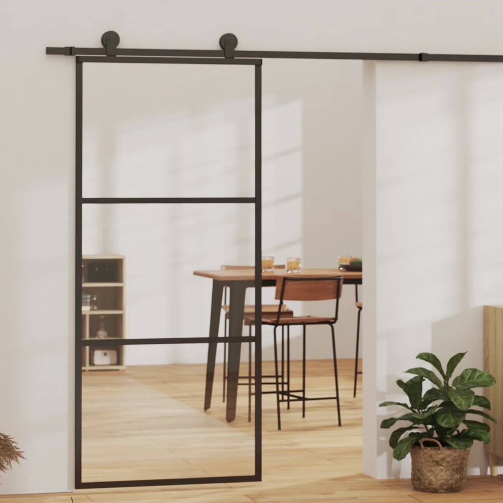 Liukuovi Asennustarvikkeilla Esg Lasi Ja Alumiini 90X205 Cm