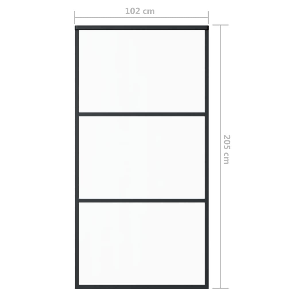 Liukuovi Asennustarvikkeilla Esg Lasi Ja Alumiini 102X205 Cm