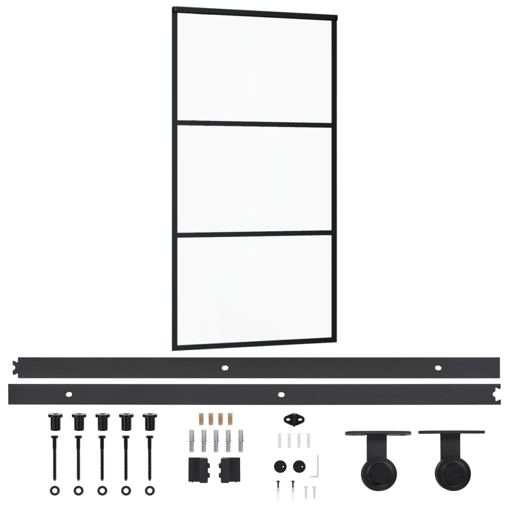Liukuovi Asennustarvikkeilla Esg Lasi Ja Alumiini 102X205 Cm