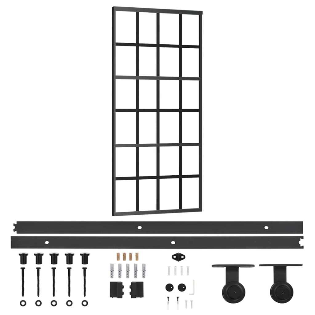 Liukuovi Asennustarvikkeilla Esg Lasi Ja Alumiini 90X205 Cm