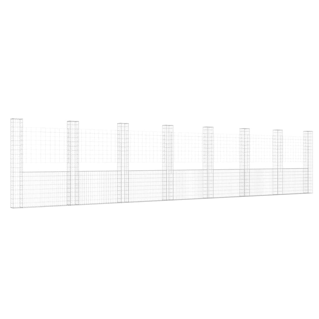 U-Muotoiset Kivikorit 8 Pylväällä Rauta 860X20X200 Cm