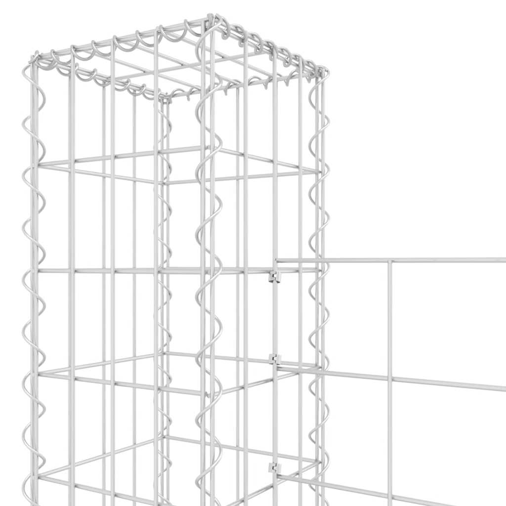 U-Muotoiset Kivikorit 8 Pylväällä Rauta 860X20X200 Cm