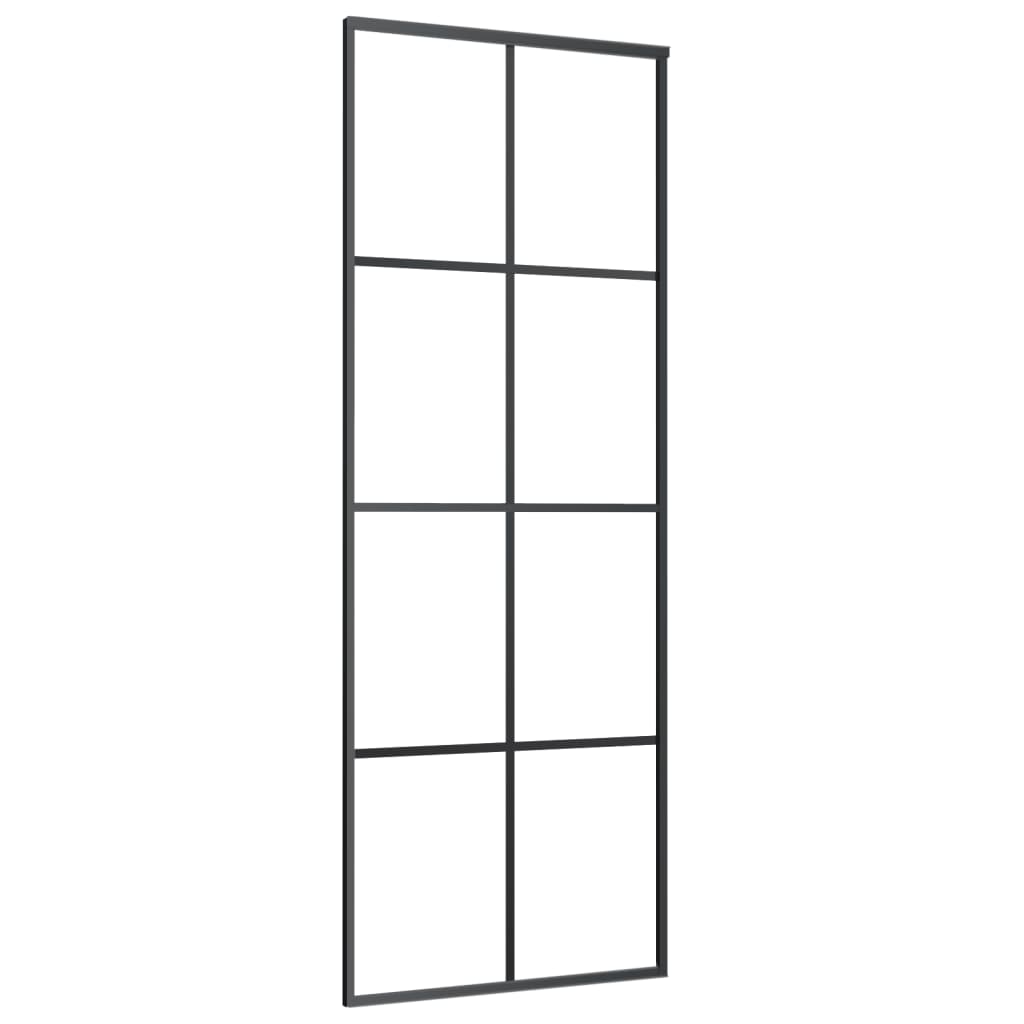 Liukuovi Musta 76X205 Cm Esg-Lasi Ja Alumiini