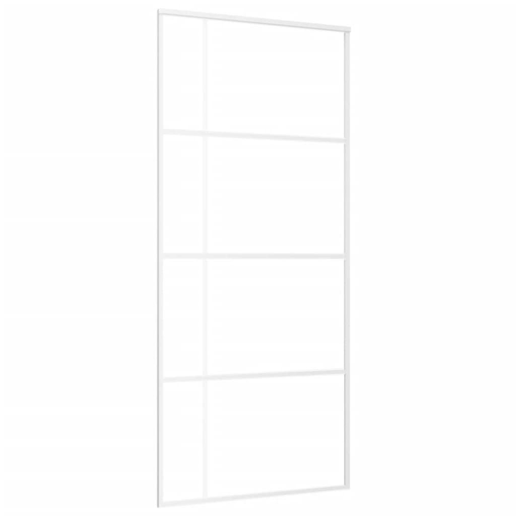Liukuovi Esg-Huurrelasi Ja Alumiini 90X205 Cm Valkoinen