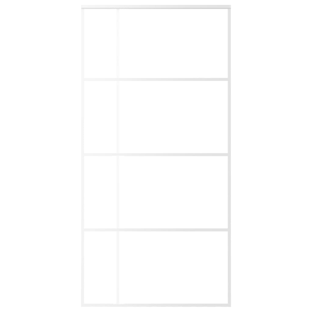 Liukuovi Esg-Lasi Ja Alumiini 102,5X205 Cm Valkoinen