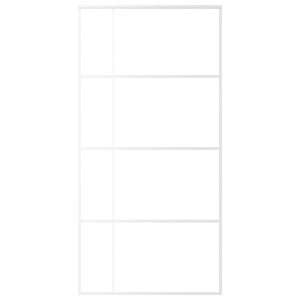 Liukuovi Esg-Huurrelasi Ja Alumiini 102,5X205 Cm Valkoinen