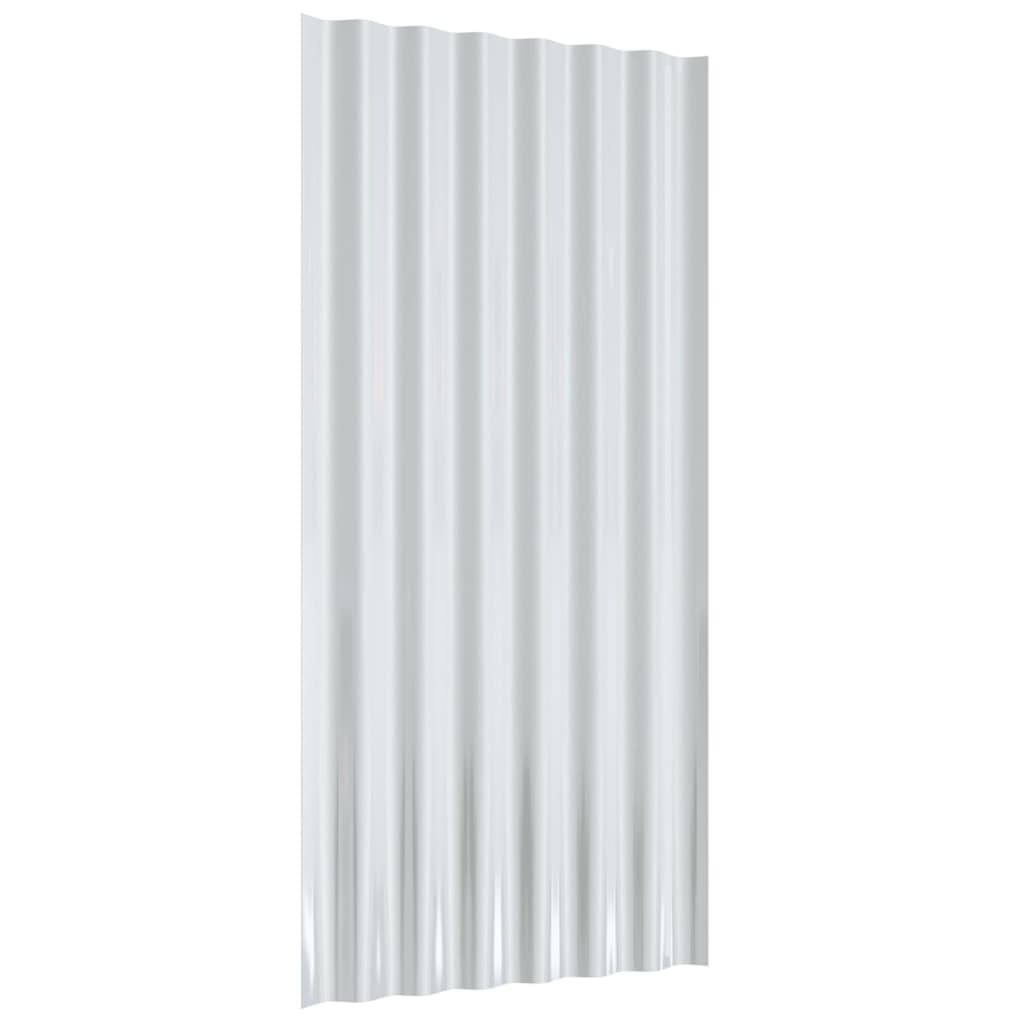 Kattopaneeli 12 Kpl Galvanoitu Teräs Hopea 80X36 Cm