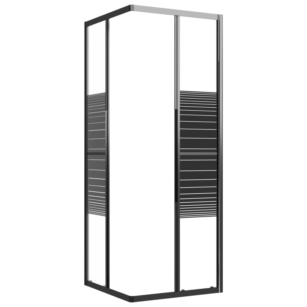 Suihkukaappi Raidallinen Esg 80X80X180 Cm Musta