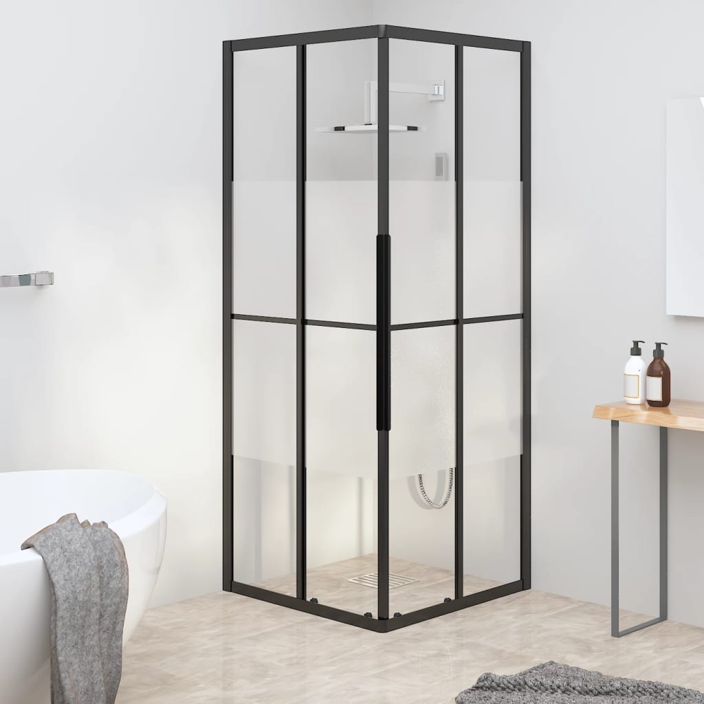 Suihkukaappi Puolihuurrettu Esg 80X80X180 Cm Musta