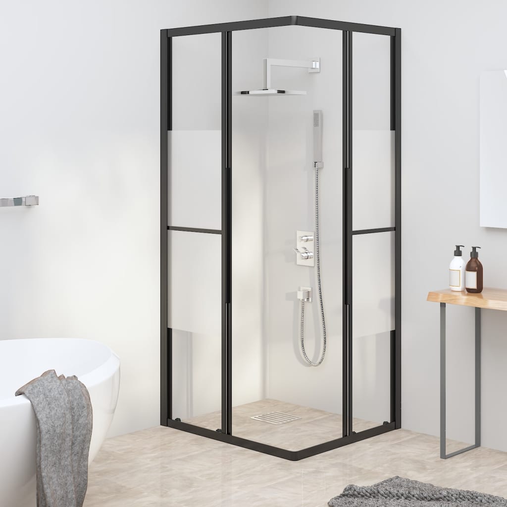 Suihkukaappi Puolihuurrettu Esg 90X70X180 Cm Musta