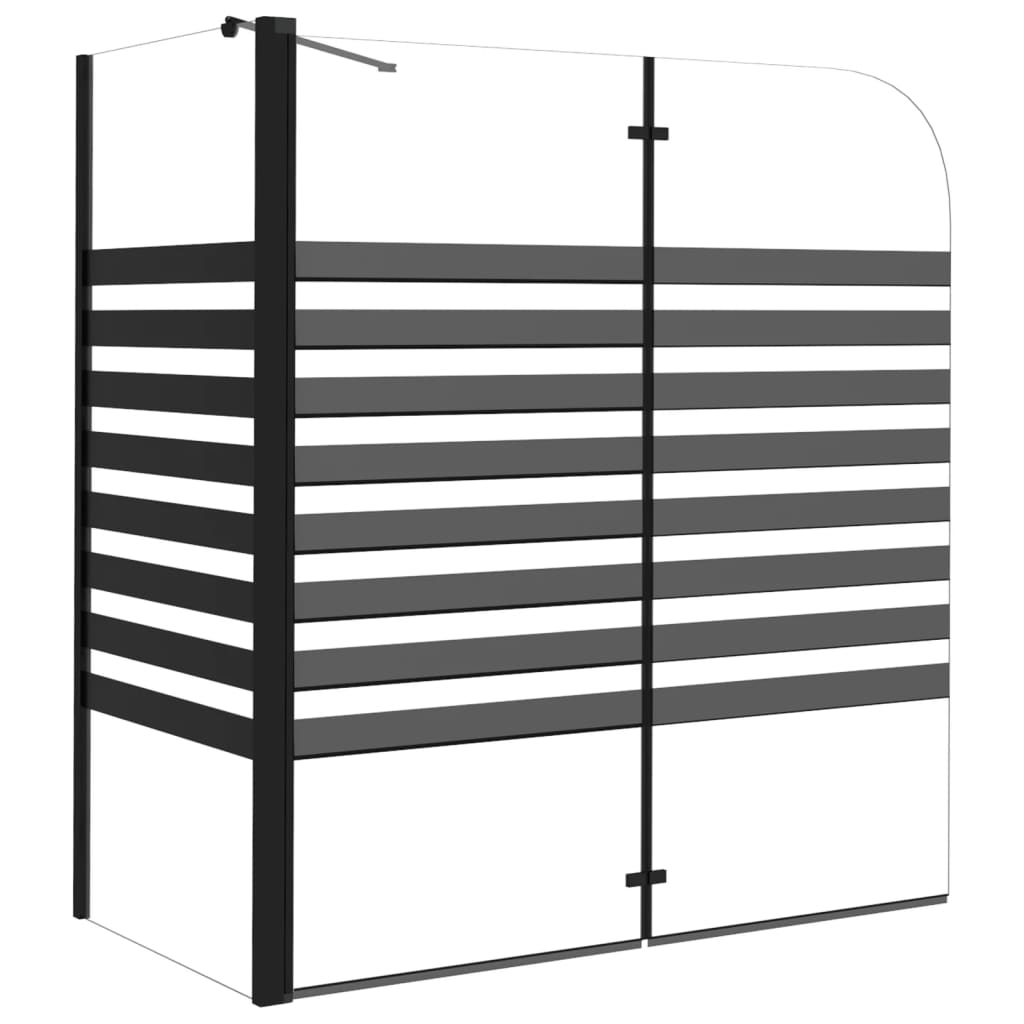 Suihkuseinä Raidallinen 120X68X130 Cm Karkaistu Lasi