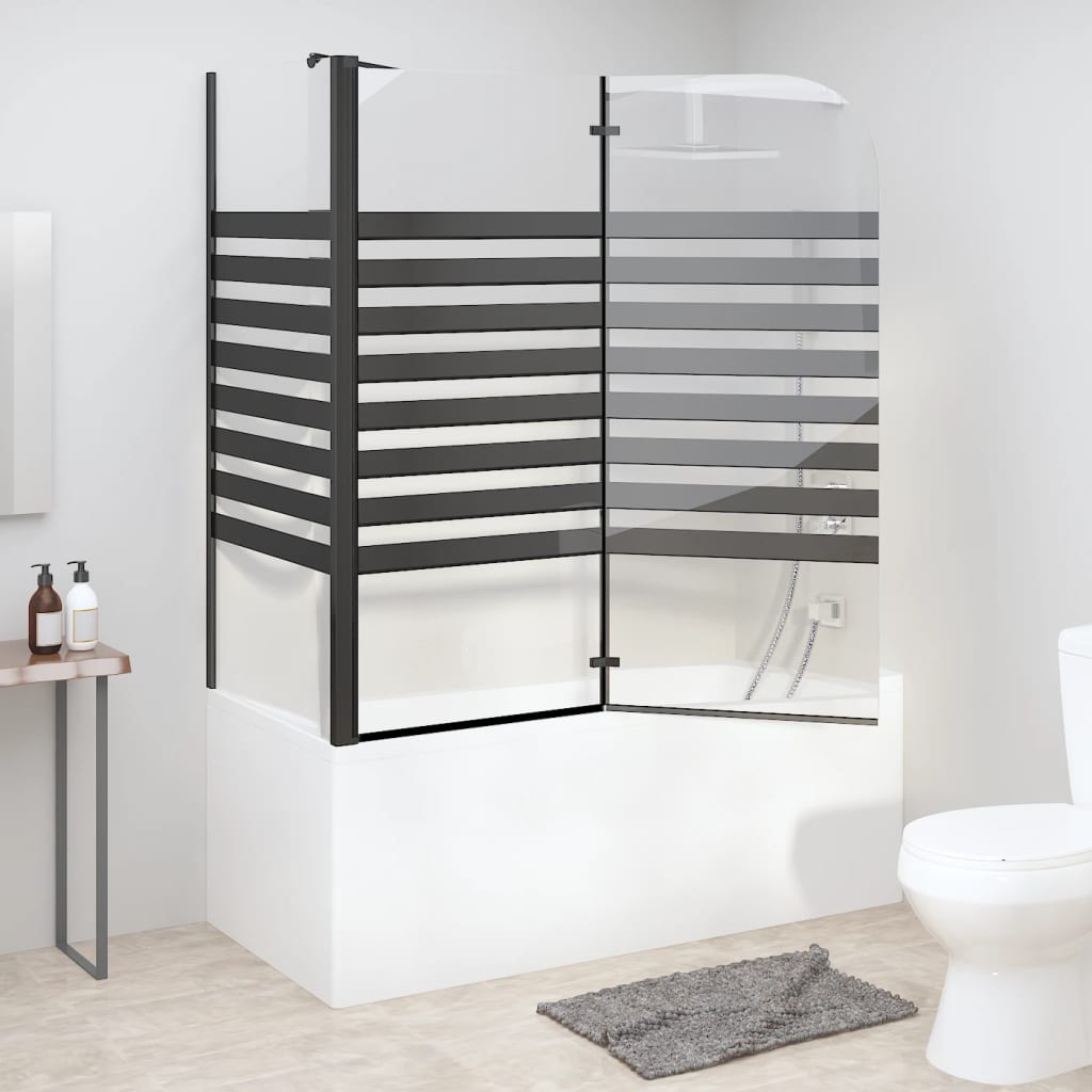 Suihkuseinä Raidallinen 120X68X130 Cm Karkaistu Lasi
