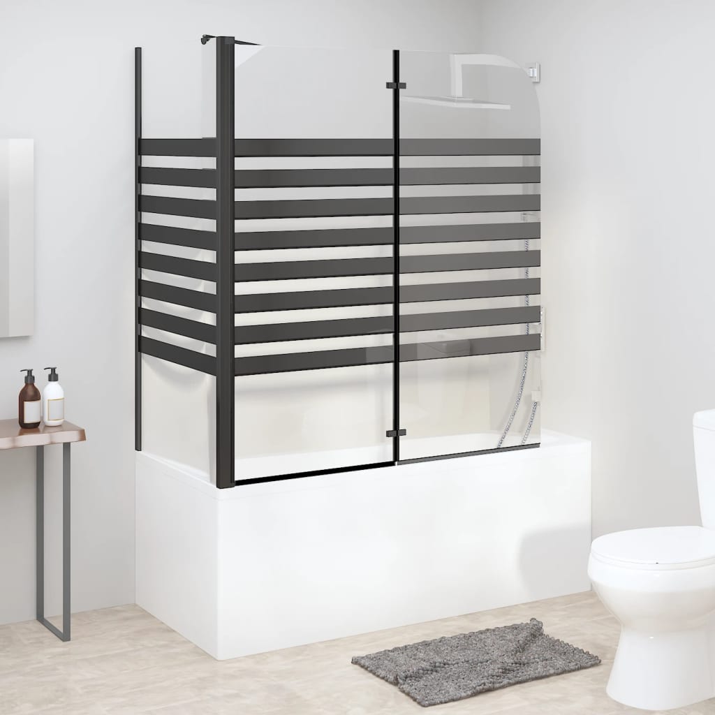 Suihkuseinä Raidallinen 120X68X130 Cm Karkaistu Lasi